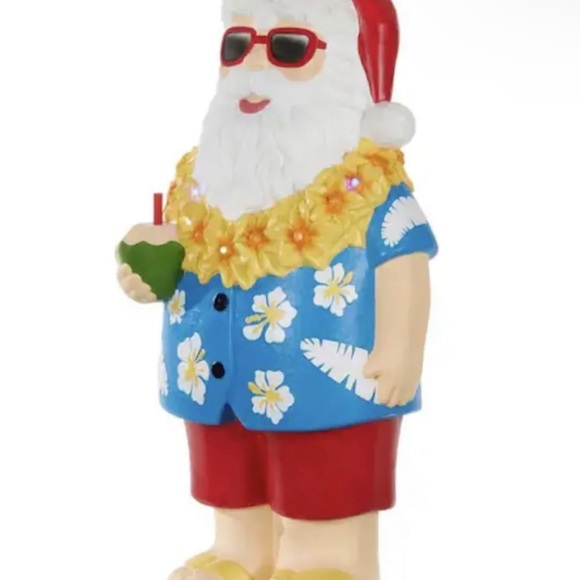 HOME ACCENTS 2023 BLOW MOLD LED 2.5 FT COASTAL BEACH HAWAIIAN SANTA CLAUS - Picture 3 of 3